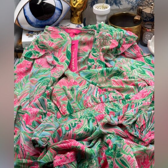 🆕 LILLY PULITZER 🧿 NWT Taviana Stretch Dress Coming in Hot Blue Horizon, Sz 12 - Picture 13 of 16